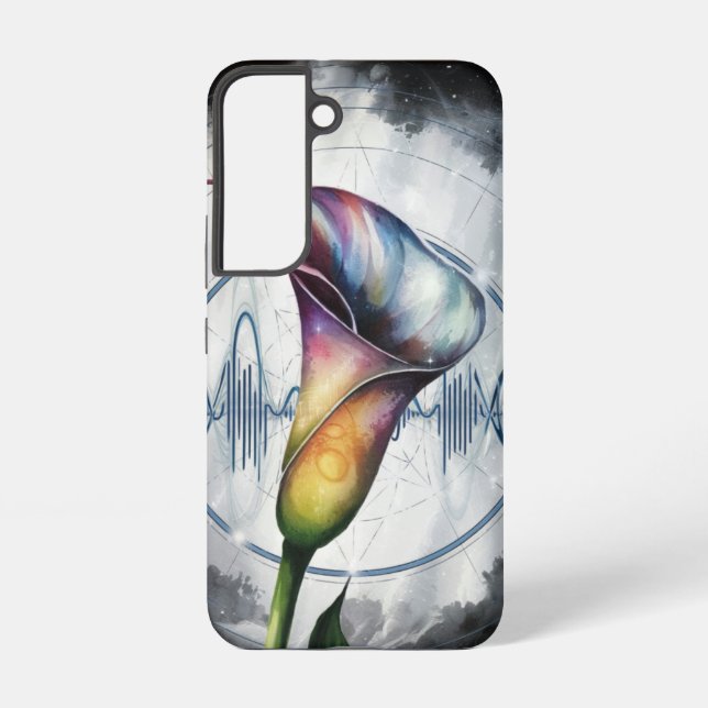 Resonant Sound Wave Calla Lily Samsung Galaxy S22 Case (Back)