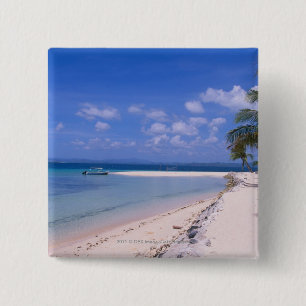 Resort on the beach 2 inch square button