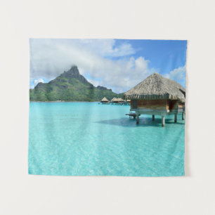 Resort on tropical Bora Bora island Tapestry