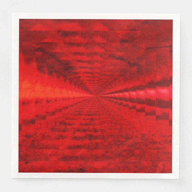 Resounding Bright Red Dinner Napkins (Front)