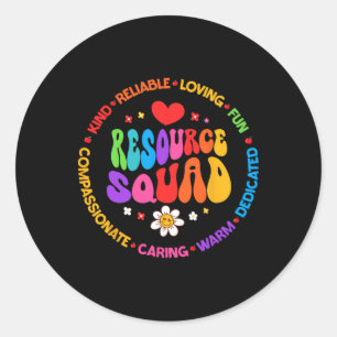 Resource Squad Teacher Team Special Education Iep Classic Round Sticker