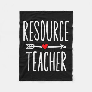Resource Teacher Appreciation Design For Women Men Fleece Blanket