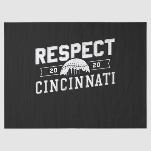Respect Cincinnati 2020 Baseball Tissue Paper (Front)