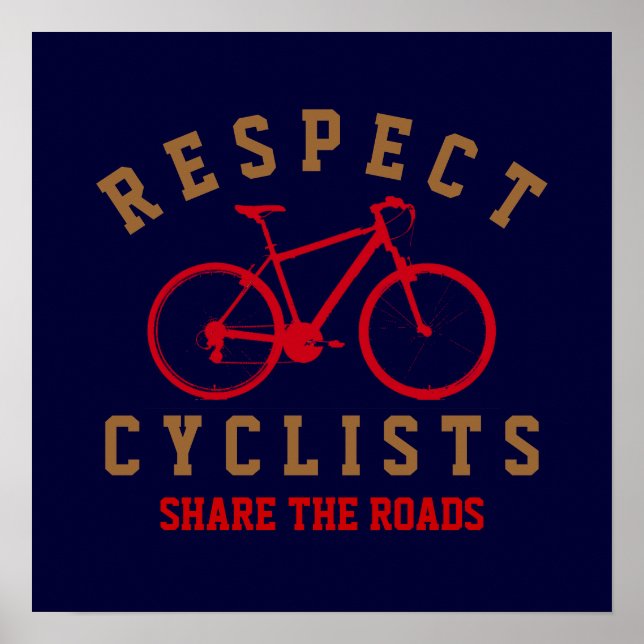 respect cyclists poster (Front)