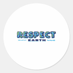 Respect Earth, Environmentalism, Environmental Pro Classic Round Sticker