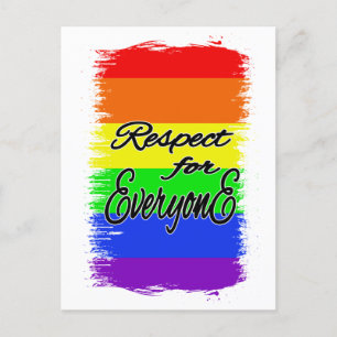 Respect for Everyone LGBTQ+ Pride Postcard