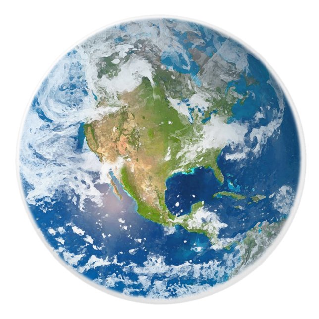 Respect Future of Planet Earth Ceramic Knob (Front)