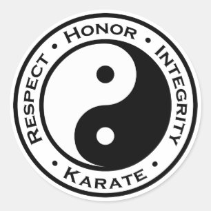 Respect Honour Integrity Karate Classic Round Sticker