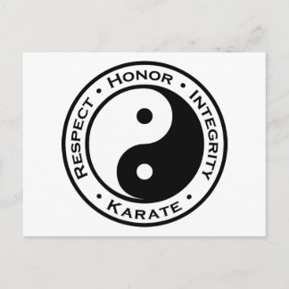 Respect Honour Integrity Karate Postcard