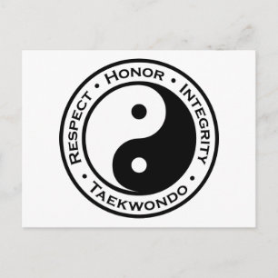 Respect Honour Integrity Taekwondo Postcard