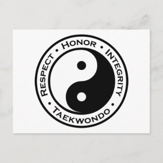 Respect Honour Integrity Taekwondo Postcard
