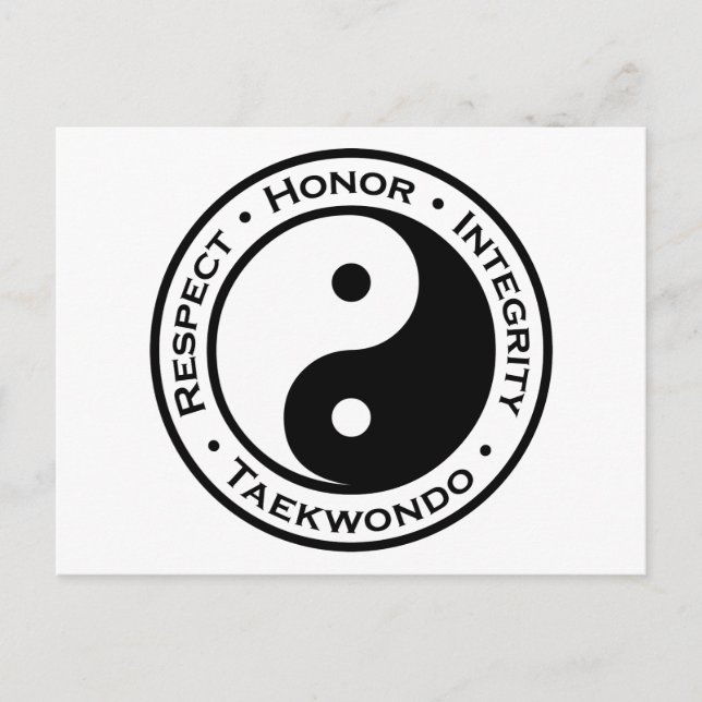 Respect Honour Integrity Taekwondo Postcard (Front)