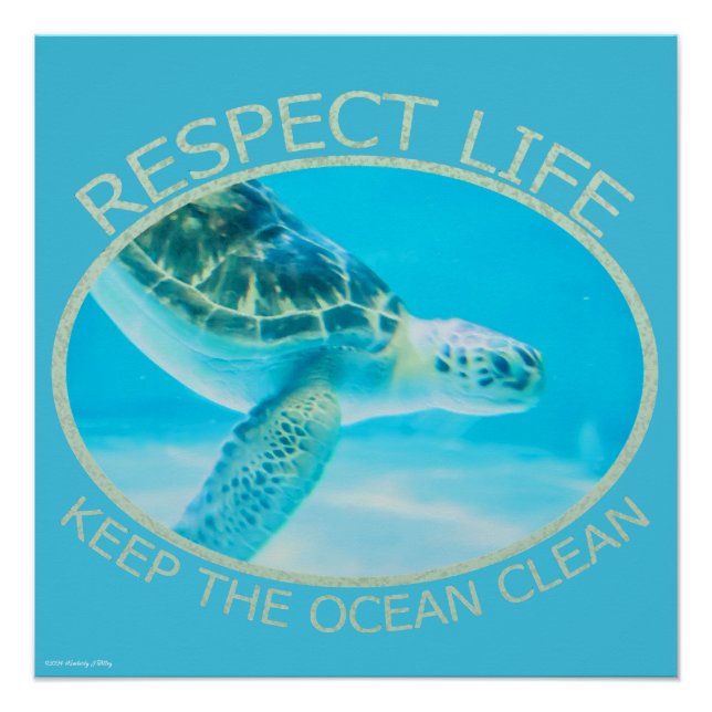 Respect Life, Keep the Ocean Clean Poster (Front)