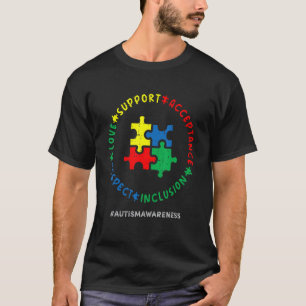 Respect Love Support Autism Awareness Month Women T-Shirt