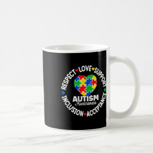 Respect Love Support Autism Day  Coffee Mug