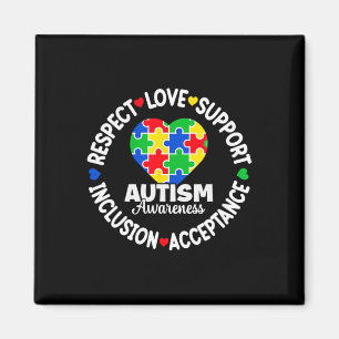 Respect Love Support Autism Day  Magnet