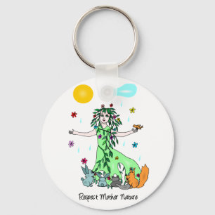 Respect Mother Nature Keychain
