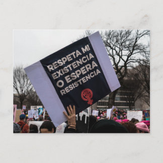 Respect My Existence Postcard (Spanish)