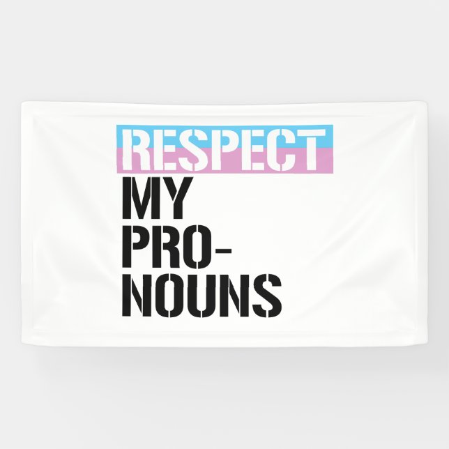 Respect My Pronouns Banner (Horizontal)