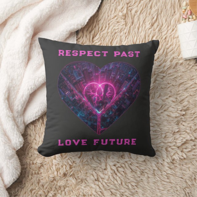 Respect Past Love Future Design Throw Pillow (Blanket)