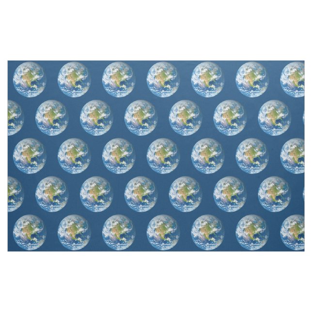 Respect Planet Earth Blue Fabric (Fat Quarter)