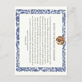 Respect pour la carte de la Modestie du sacrement 