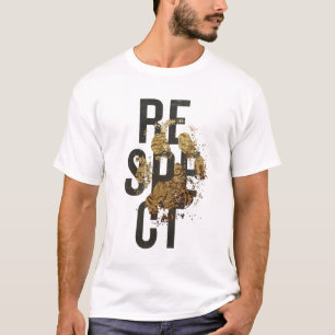 Respect printed men's t-shirt white tshirt