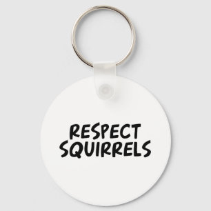 Respect Squirrels Keychain