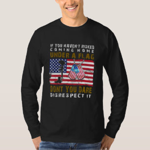 Respect The American Flag Proud Us Veterans Boots T-Shirt