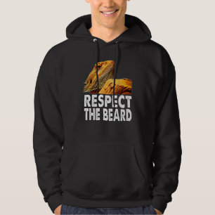 Respect The Beard Funny Bearded Dragon Lizard Owne Hoodie