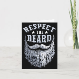 Respect The Beard Vintage Bearded Man Husband  Card