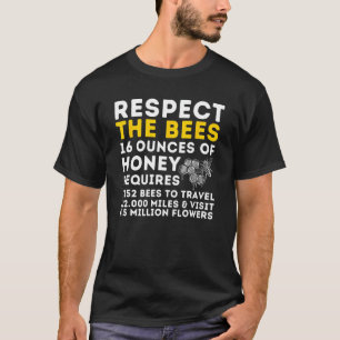 Respect The Bees - Bee Lover Beekeeping & Beekeepe T-Shirt