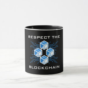 Respect The Blockchain Custom Text  Mug