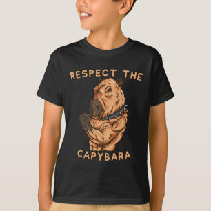 Respect The Capybara - Funny Fitness Bodybuilder R T-Shirt