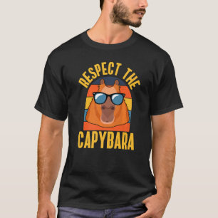 Respect The Capybara Largest Rodent Retro Vintage T-Shirt
