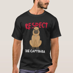 Respect The Capybara Whisperer Wildlife Animal Rod T-Shirt