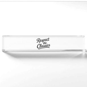 Respect the Classics Car Decal Vintage Car Nameplate