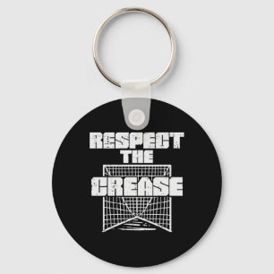 Respect The Crease Lacrosse Funny Lax Goalie Goalk Keychain