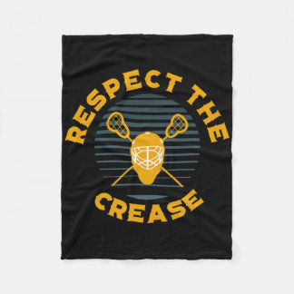 Respect The Crease Lacrosse Goalie  Fleece Blanket