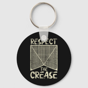 Respect The Crease Lacrosse Lax Goalie Player Gift Keychain
