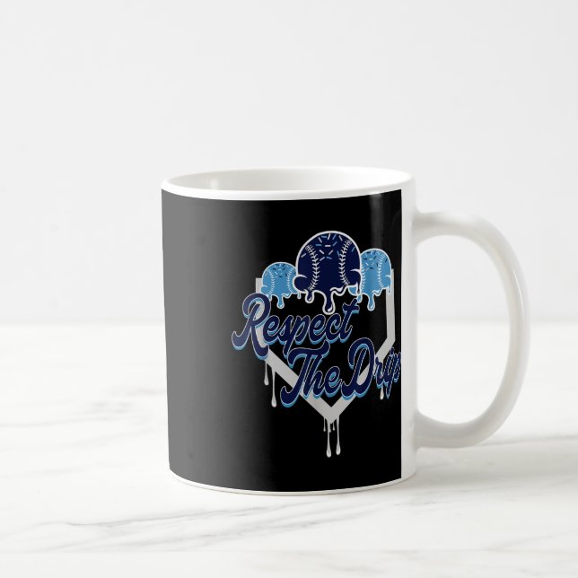 Respect The Drip Baseball Home Plate With Sprinkle Coffee Mug (Right)
