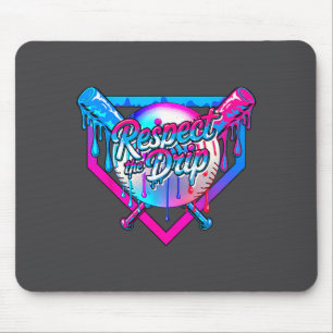 Respect The Drip Baseball Ice Cream For Kids Boys  Mouse Pad