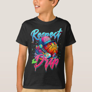 Respect The Drip Basketball Ice Cream Drip With Sp T-Shirt