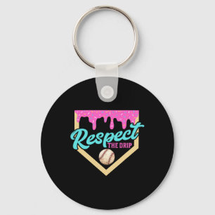 Respect The Drip Bysebyll Home Plate Ice Cream Dri Keychain