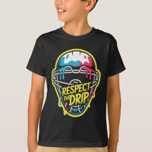 Respect The Drip Hockey Goalie Mask Ice Hockey Goa T-Shirt