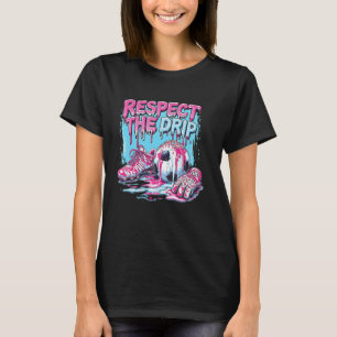 Respect The Drip Soccer Ice Cream Drip With Sprink T-Shirt