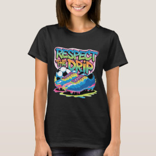 Respect The Drip Soccer Ice Cream Drip With Sprink T-Shirt