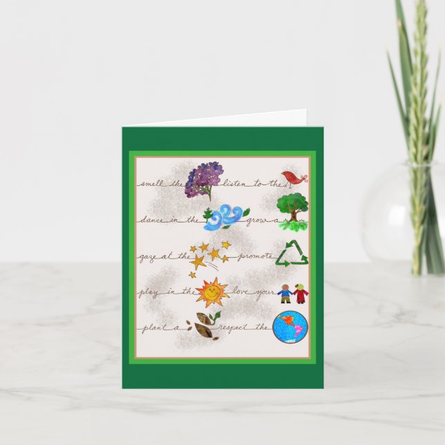 Respect the Earth, Love your Children Note Card (Front)