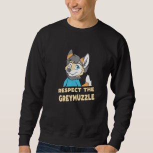 Respect The Greymuzzle Old Fursuiter Cute Owo Fu Sweatshirt