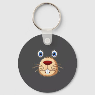 Respect The Groundhog Day Funny Groundhog Face  Keychain